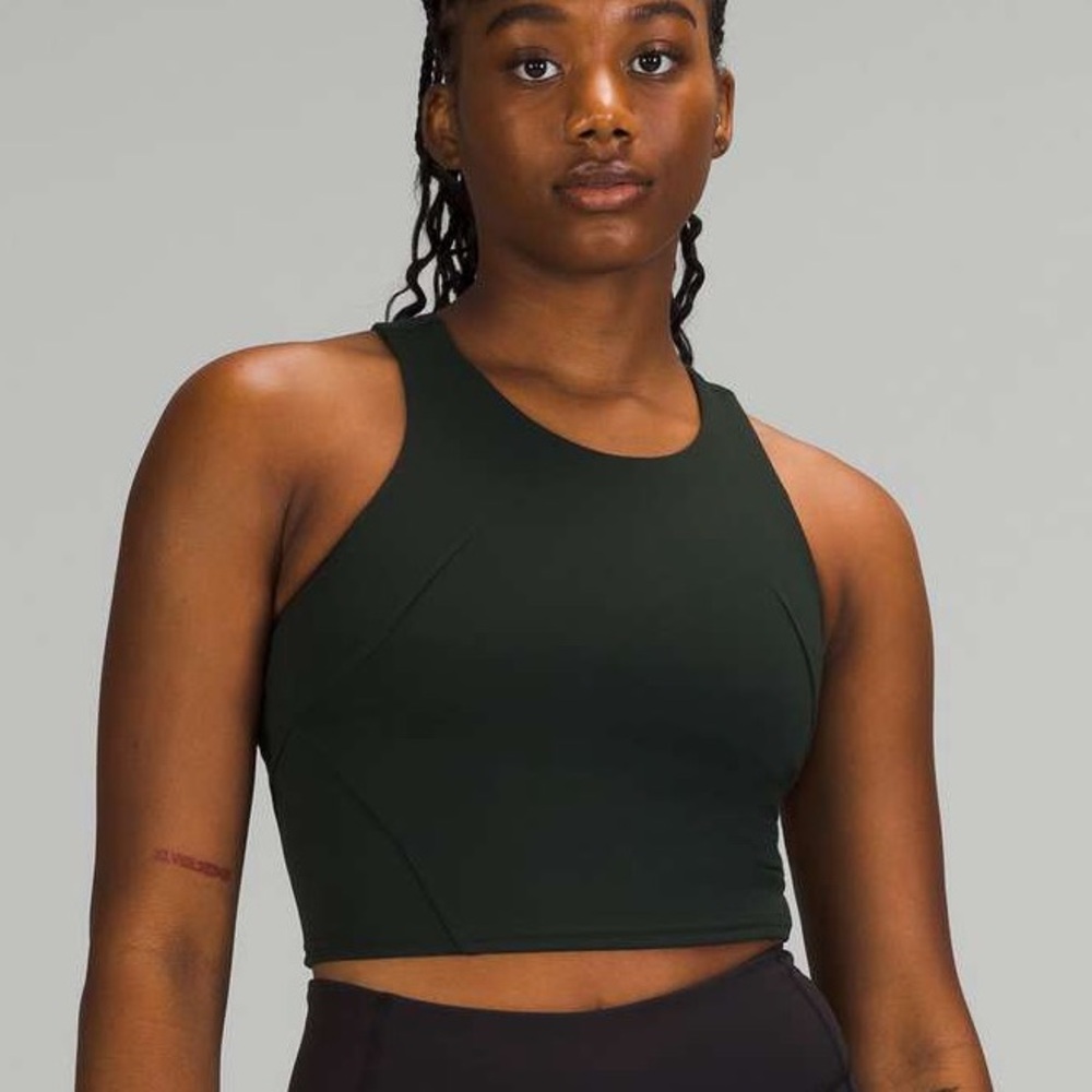 Dark green athletic tank